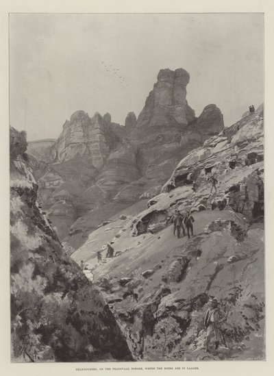 Drakensberg, on the Transvaal Border, Where the Boers are in Laager by Amedee Forestier